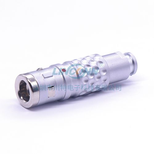 金属自锁连接器定做TGG 0K 2-9芯公插头+护套