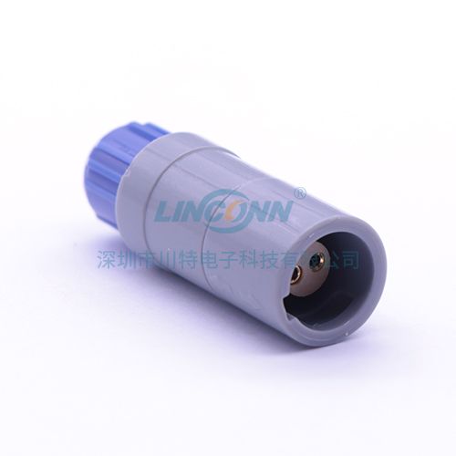 推拉自锁SRG 1P塑料浮动式母头2-14芯灰色外壳+灰/黑/蓝/红尾帽
