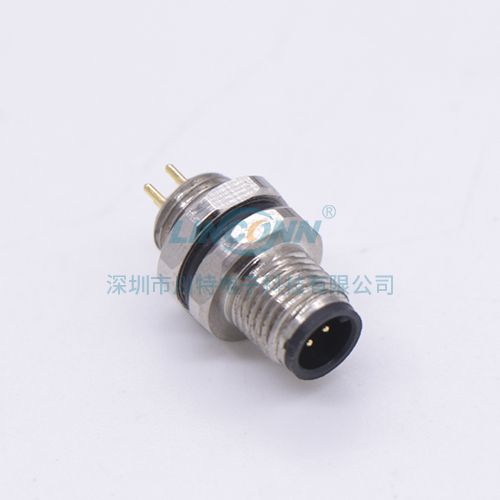 M5圆形连接器M5E0内(后)锁3/4芯公座,PCB针
