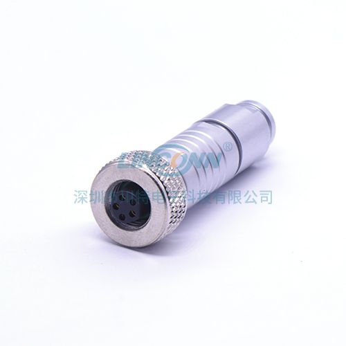 M8传感器连接器M8G1焊接装配式3-8芯母头
