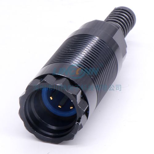 自锁式推拉连接器插针AJ-107BR插头母 带弹簧