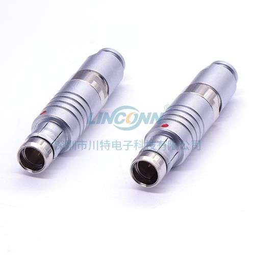 自锁连接器定制S4 0F 1-9芯公插头 焊线式 带护套