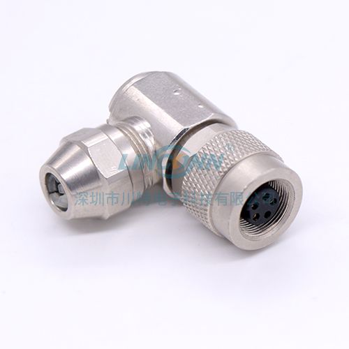 m9连接器插头M9GE焊接装配式弯母头,2-8芯母头