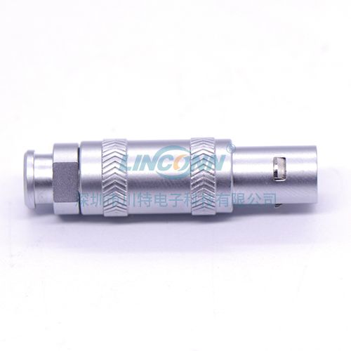 快插自锁同轴连接器1S TFA插头 公针 焊线式 50欧姆 无护套