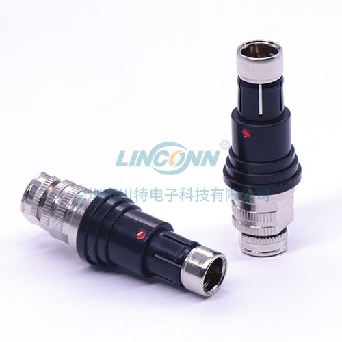 自锁连接器定做SS 0F公插头 短款包胶